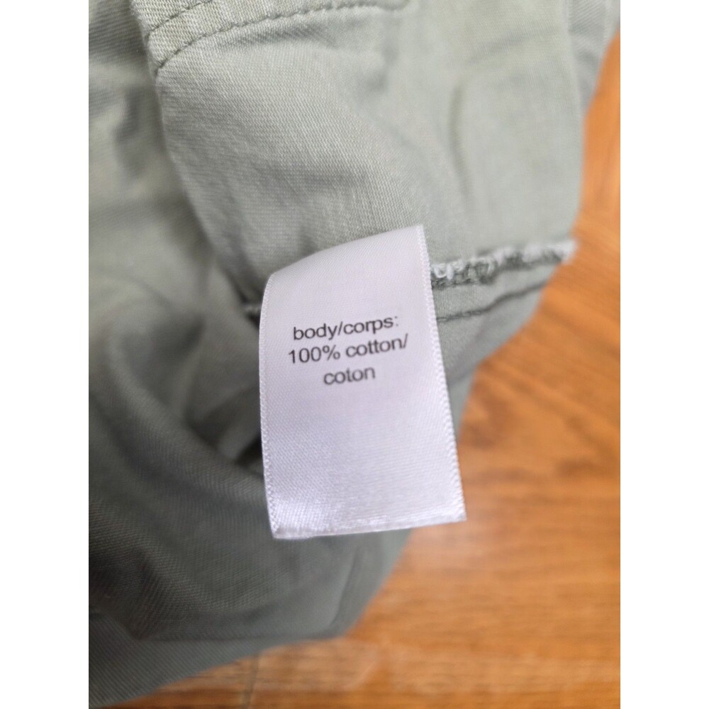 Maurices Plus Size XXL Green 100% Cotton Vest Button Down Sinch Waist - Picture 7 of 7